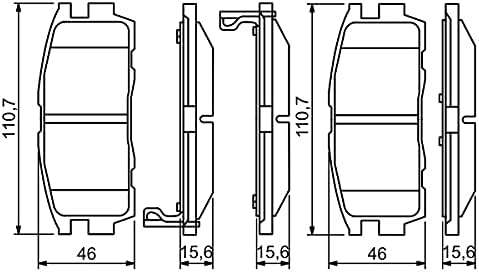 Bosch BP1123 Bremsbeläge - Hinterachse - ECE-R90 Zertifizierung - vier Bremsbeläge pro Set