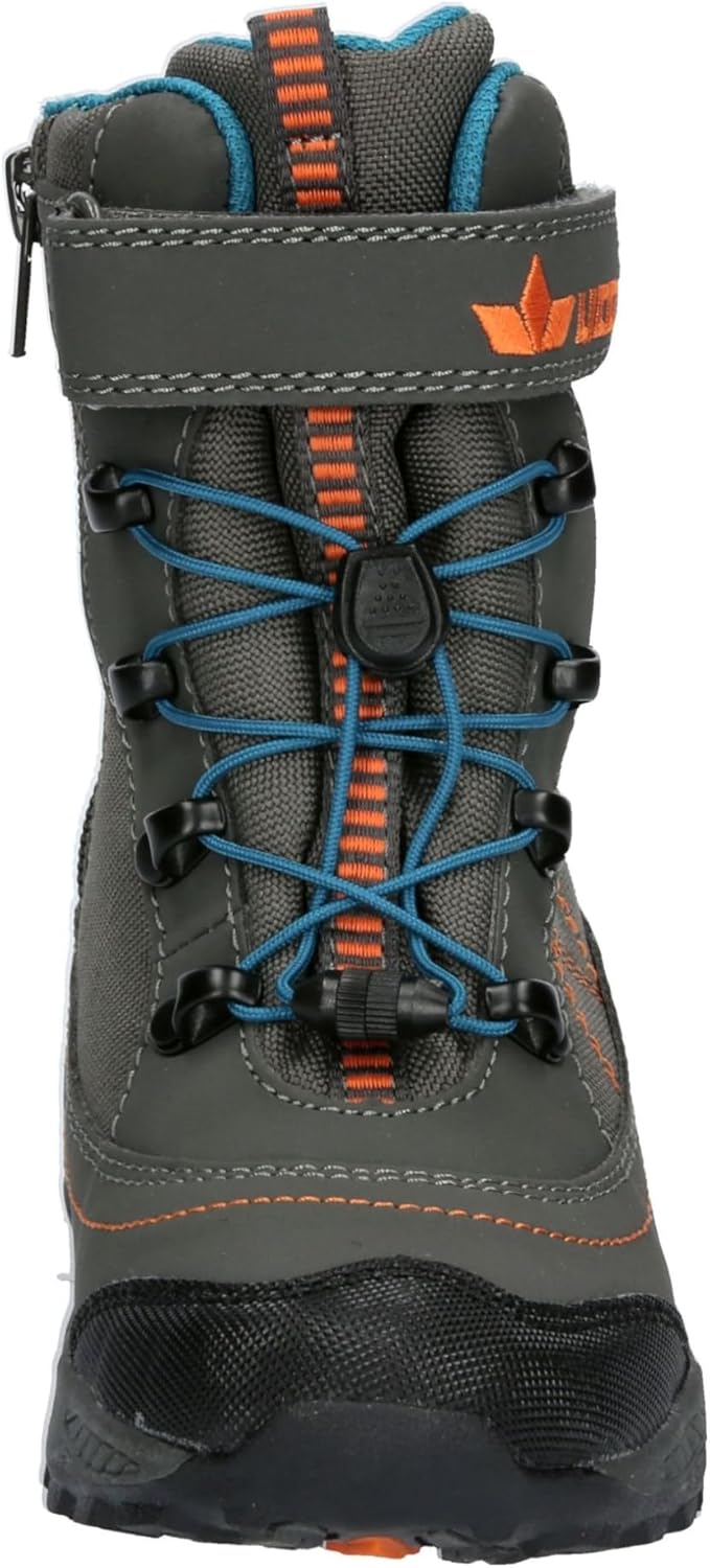 Lico Unisex Kinder Sundsvall Vs Schneestiefel 25 EU Grau Petrol Orange, 25 EU Grau Petrol Orange
