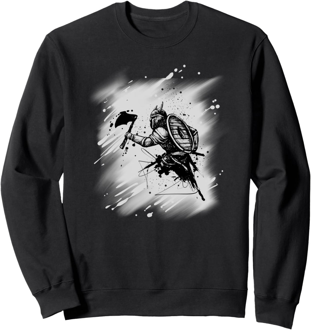 Valhalla Viking Geschenk Mythologie Viking Warrior Sweatshirt