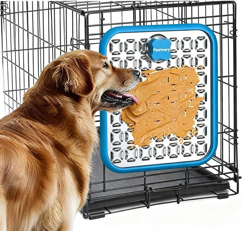 【Edelstahl Grosse Leckmatte für Hunde】Hund Leckmatten für grosse Hunde, Katze Leckpads für Kiste Lan