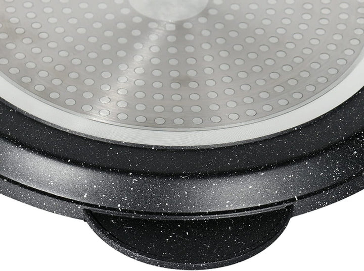 Pizzablech 36cm Pizzapfanne | Induktion Pizzapfannen Rund Antihaft | Backblech Pizzaform Grillplate