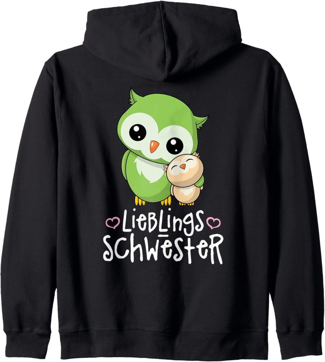 Lieblingsschwester Grosse Kleine Schwester Kawaii Eule Eulen Kapuzenjacke