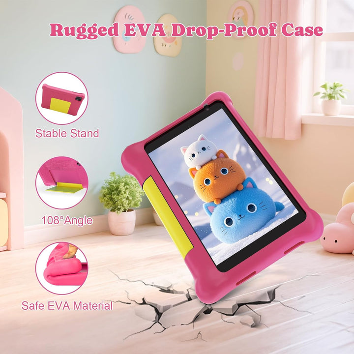 Kinder-Tablet 7 Zoll Android 13 Tablet für Kinder, 5 GB RAM, 32 GB ROM (TF 128 GB), Kindersteuerung,