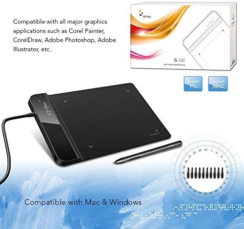 XP-Pen G430S 4x 3 Zoll Grafiktablett OSU! Spielen Pen Tablet Stift Tablett 8192 Druckempfindlichkeit