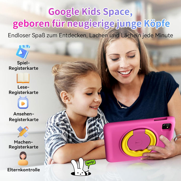 Blackview TabA6Kids Kinder Tablet Android 14 ,12GB RAM+128GB ROM(1TB TF) Octa Core Tablet für Kinder