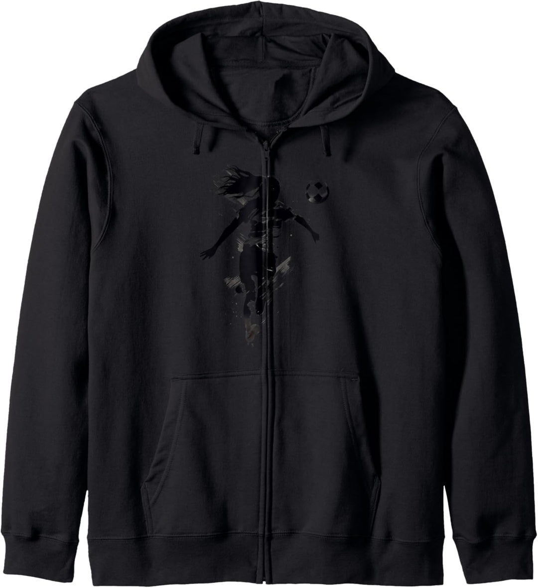 Soccer Girl Silhouette Fussball Spieler Frau Kapuzenjacke