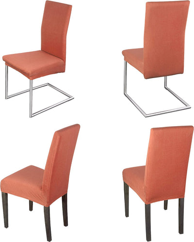 Staboos Stuhlhussen 6er Set - Hohe Elastizität - Stuhlbezug 6er Set - ÖKO TEX Zertifiziert (Flamingo
