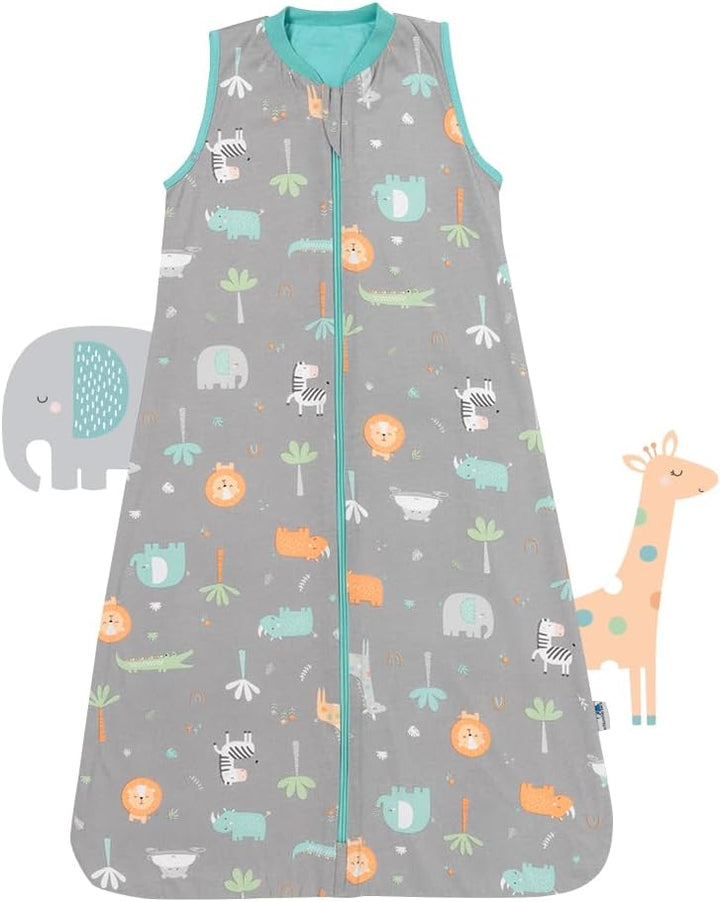 Schlummersack leicht gefütterter Babyschlafsack Frühjahr/Sommer 1.0 Tog für Mädchen und Jungs - in v