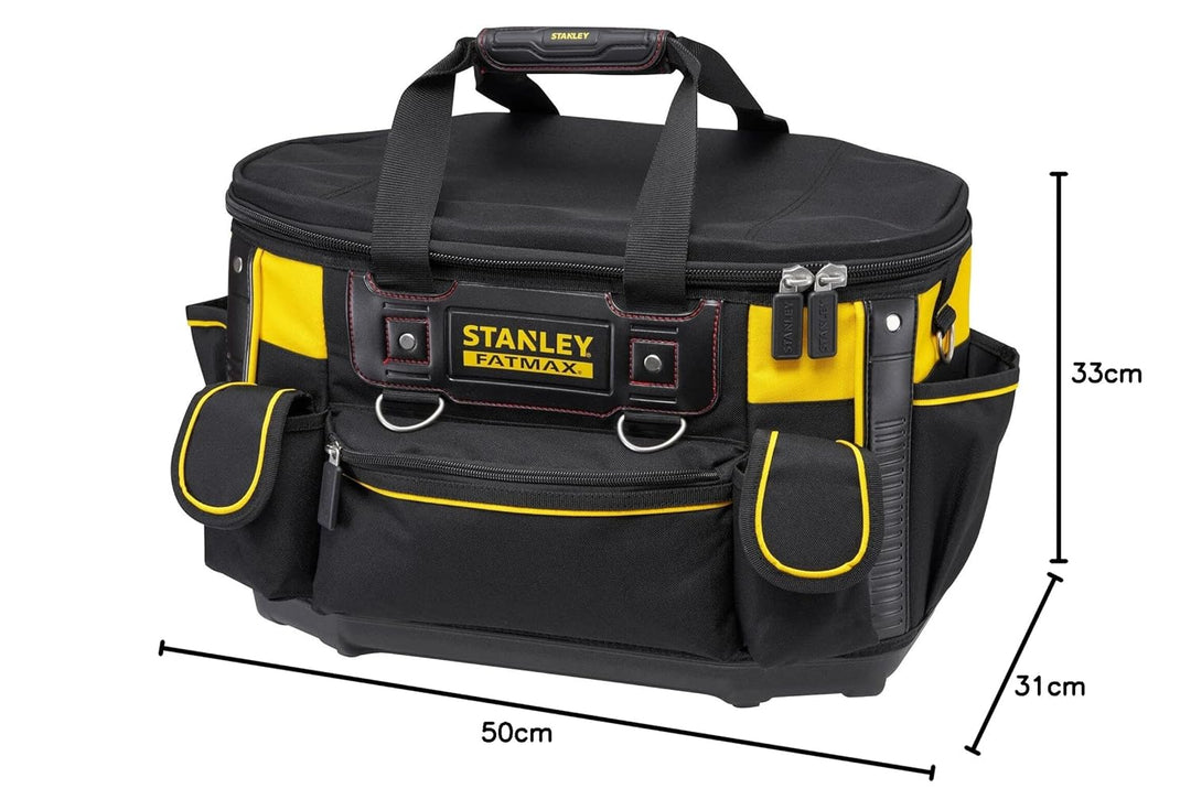 Stanley FatMax Werkzeugtasche/Werkzeugbeutel (50x33x31cm, mit runder Öffnung, formstabile Konstrukti