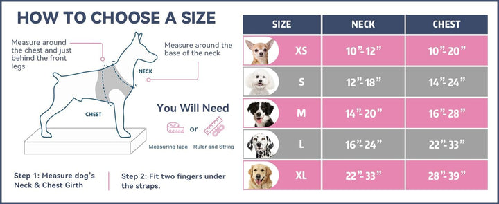 PHOEPET 2 Anti-Zieh-Hundegeschirr für kleine Hunde, reflektierend, verstellbar, mit Clip an der Vord