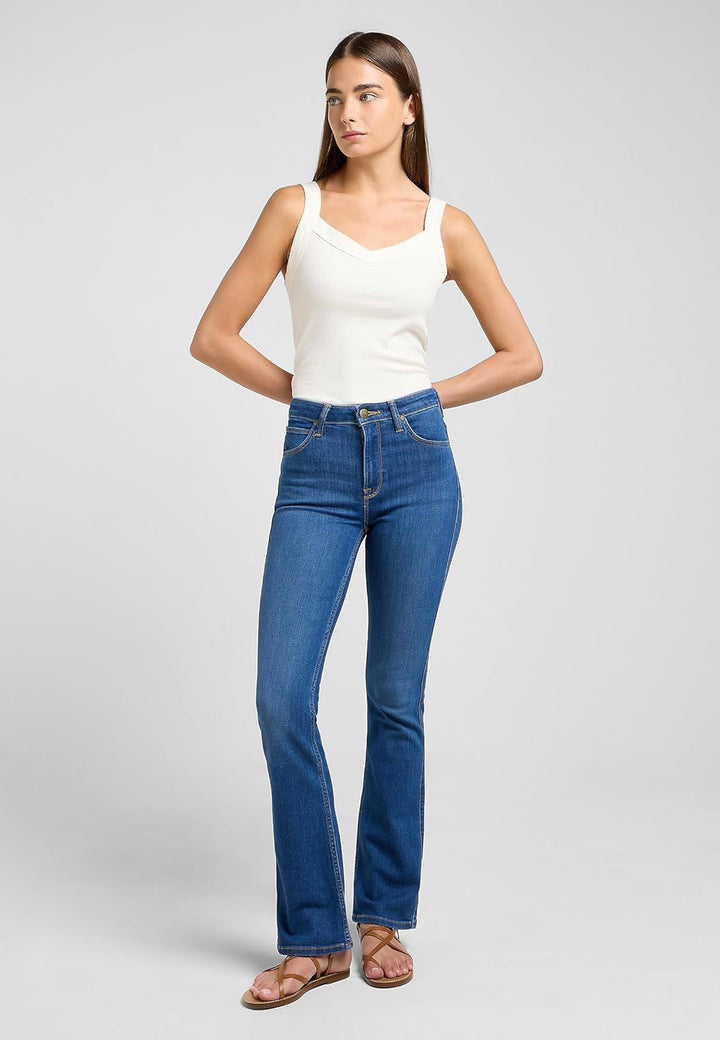 Lee Damen Jeans Breese Boot 24W / 31L Blau, 24W / 31L Blau