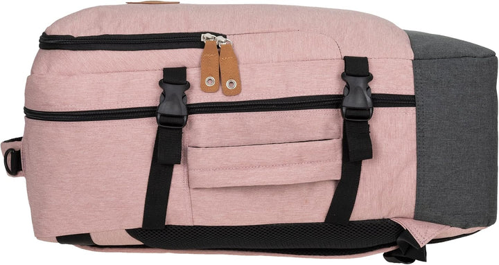 BESTWAY Cabin 40223 Retro Reiserucksack Kabinenrucksack Leichtgepäck Rucksack + Koffergurt Soft Pink