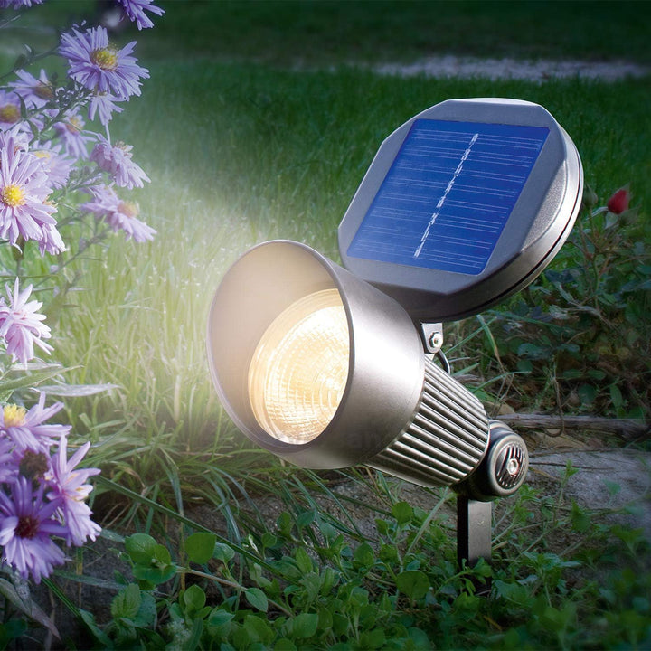 Esotec Solar Spotlight Lichtfarbe 2800K warmweiss Wand oder Bodenmontage, 102136