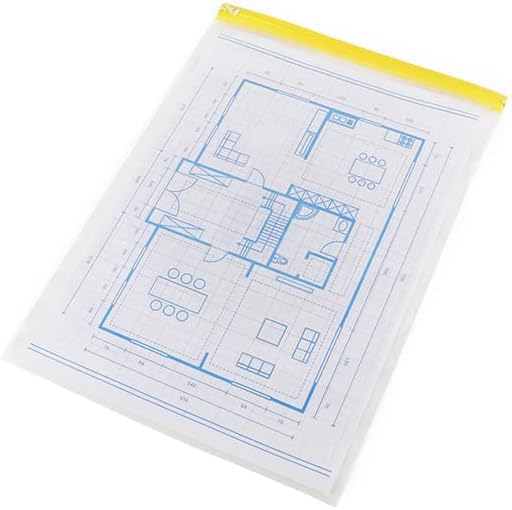 Planschutztaschen A1 mit Gleitverschluss im 10er Set, wetterfeste, schmutzabweisende und transparent