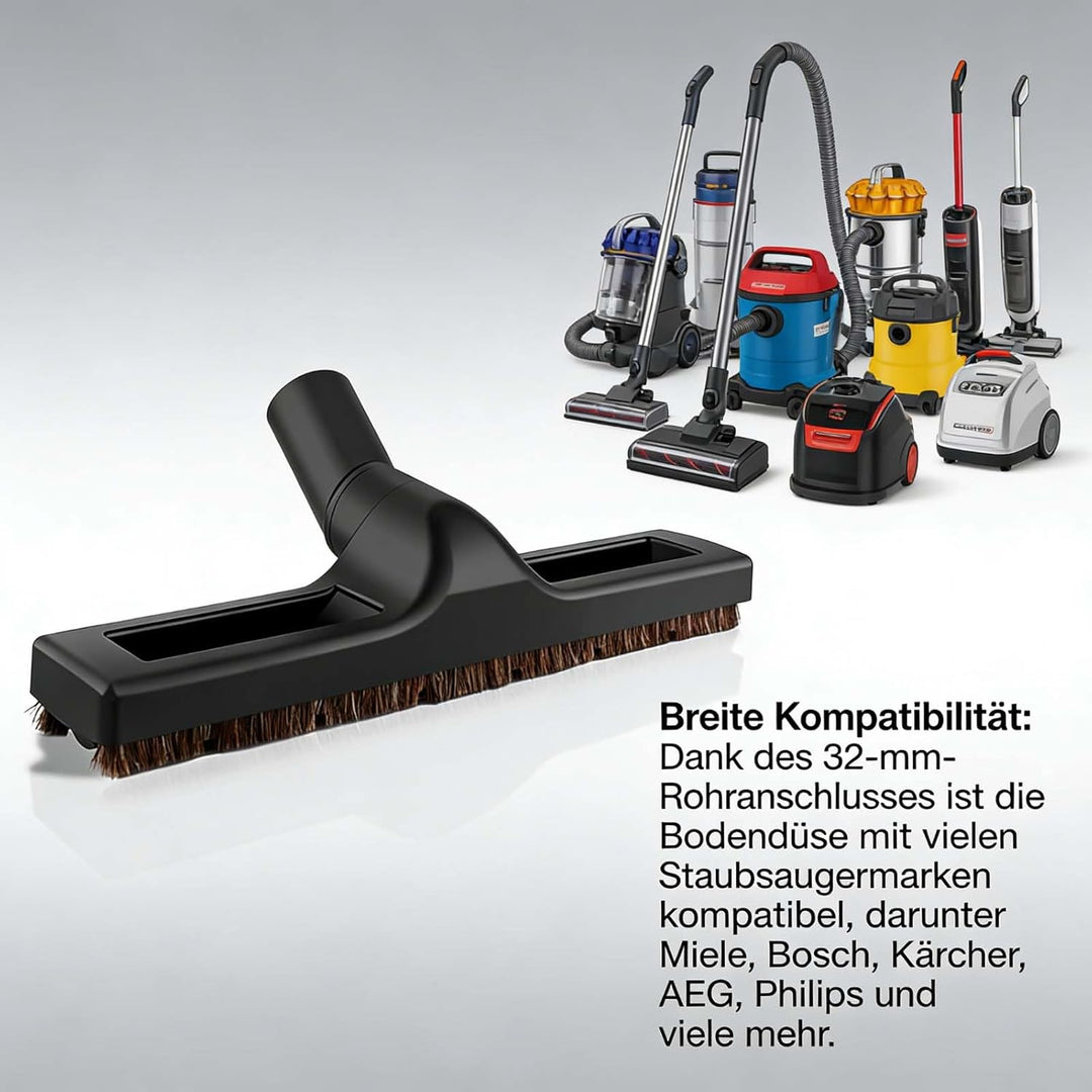 32mm Staubsauger Bürste Universal Bodendüse,Kompatibel Mit Kärcher/Bosch/Siemens/Samsung/Metabo/Medi
