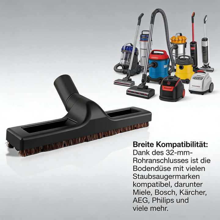 32mm Staubsauger Bürste Universal Bodendüse,Kompatibel Mit Kärcher/Bosch/Siemens/Samsung/Metabo/Medi