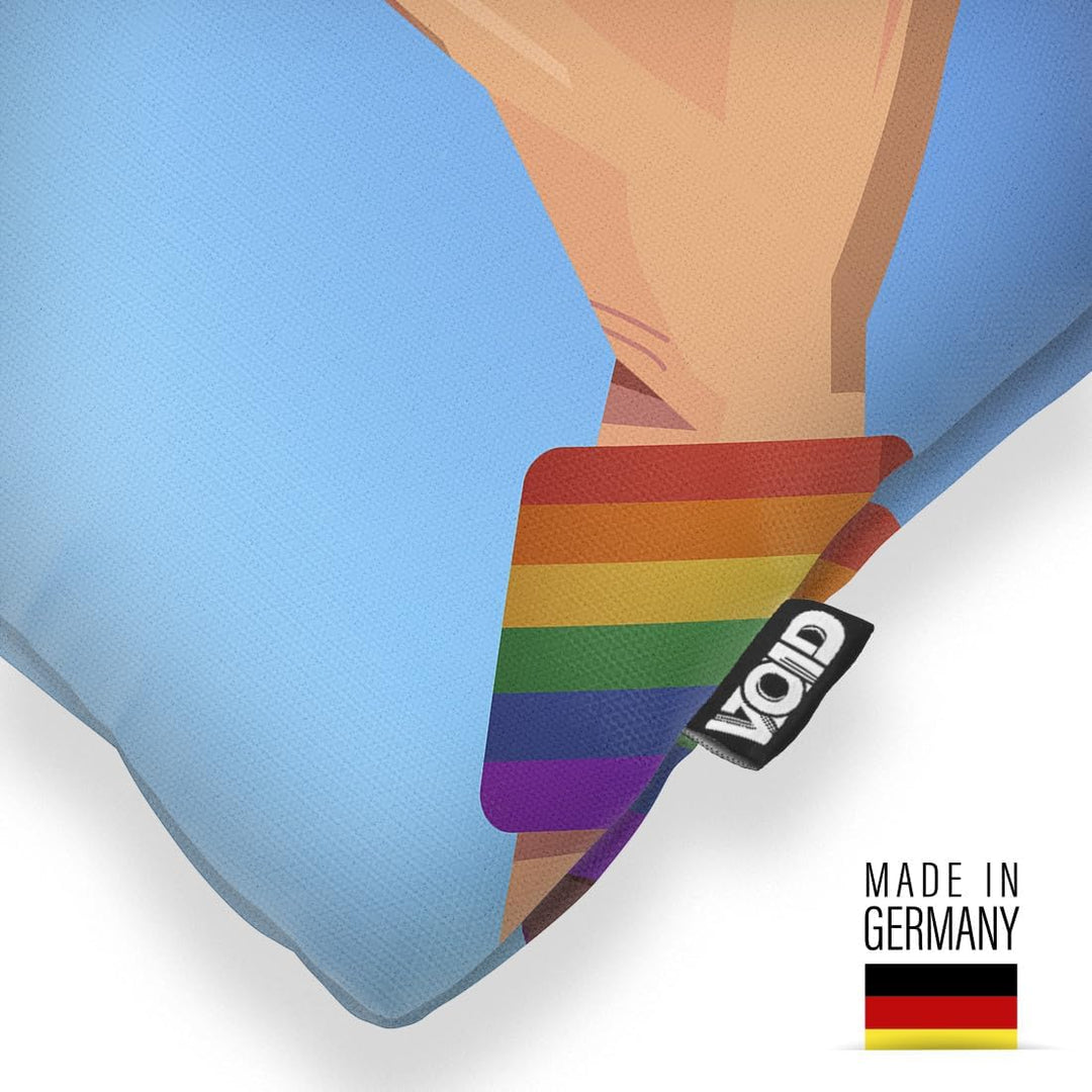 VOID Herz Pride LGBTQ Kissenbezug Kissenhülle Polyester wasserfest Outdoor Indoor, Kissen Grösse:60