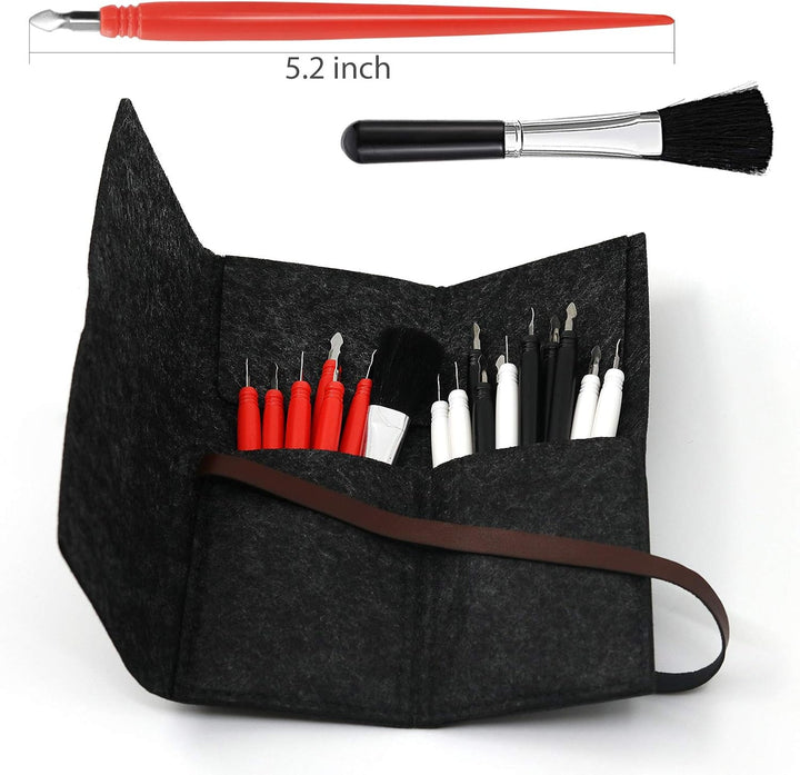 VTEAS Scratch Arts Tools 18-teilig, Kratzstift mit sauberem Pinsel, Bastelset, Kratzen, Zeichnen, Fa