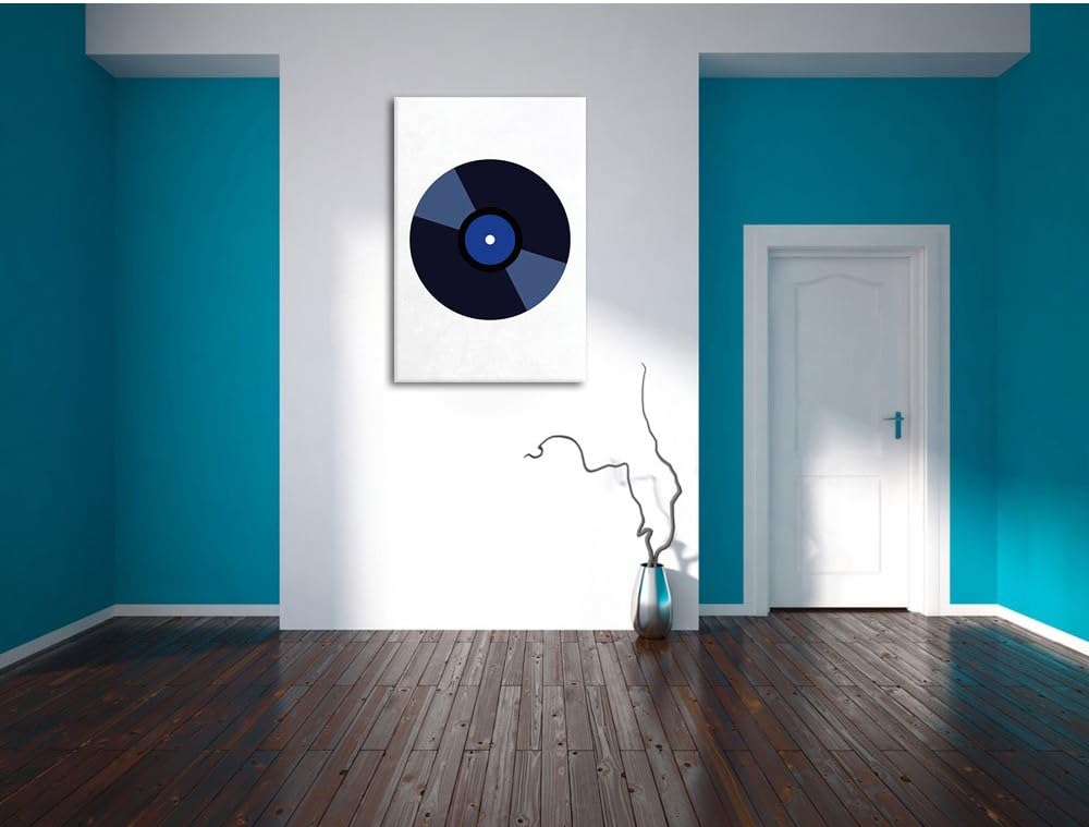 Pixxprint Rock 'n' roll Schallplatte als Leinwandbild/Grösse: 100x70 / Wandbild/Kunstdruck/fertig be