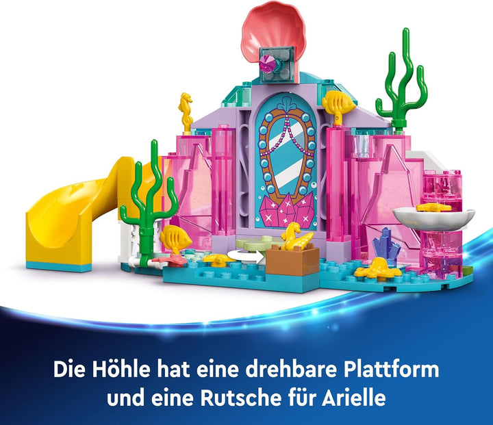 LEGO | Disney Princess Arielles Kristallhöhle, Fantasy-Spielzeug für Kinder mit Meerjungfrau-Figur,