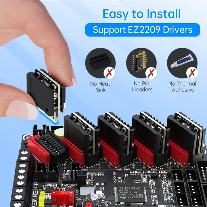 BIGTREETECH SKR 3 EZ Mainboard Silent Motherboard 48 V Hochgeschwindigkeitsdruckunterstützung Marlin