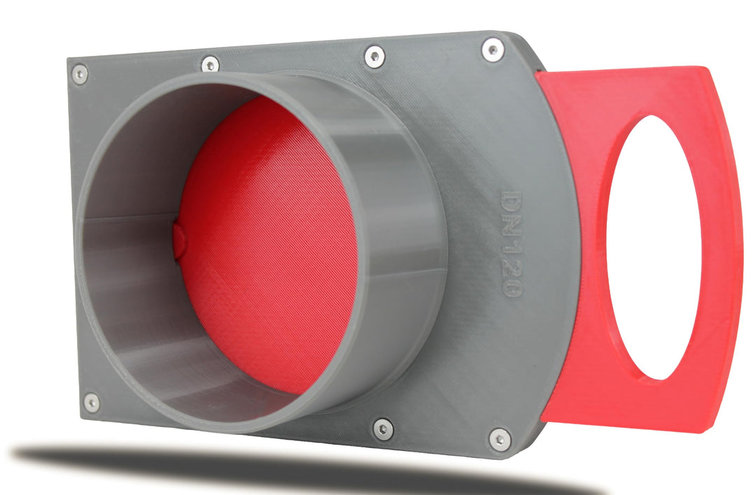 DRUCKKRAFT Blastgate DN120 mm | Luft Absperrschieber für Absauganlage | Lüftungsschieber | Luftstrom