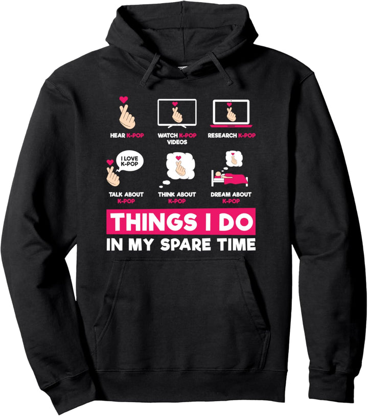 Dinge, die ich in meiner Freizeit habe, K-Pop-Hand Pullover Hoodie