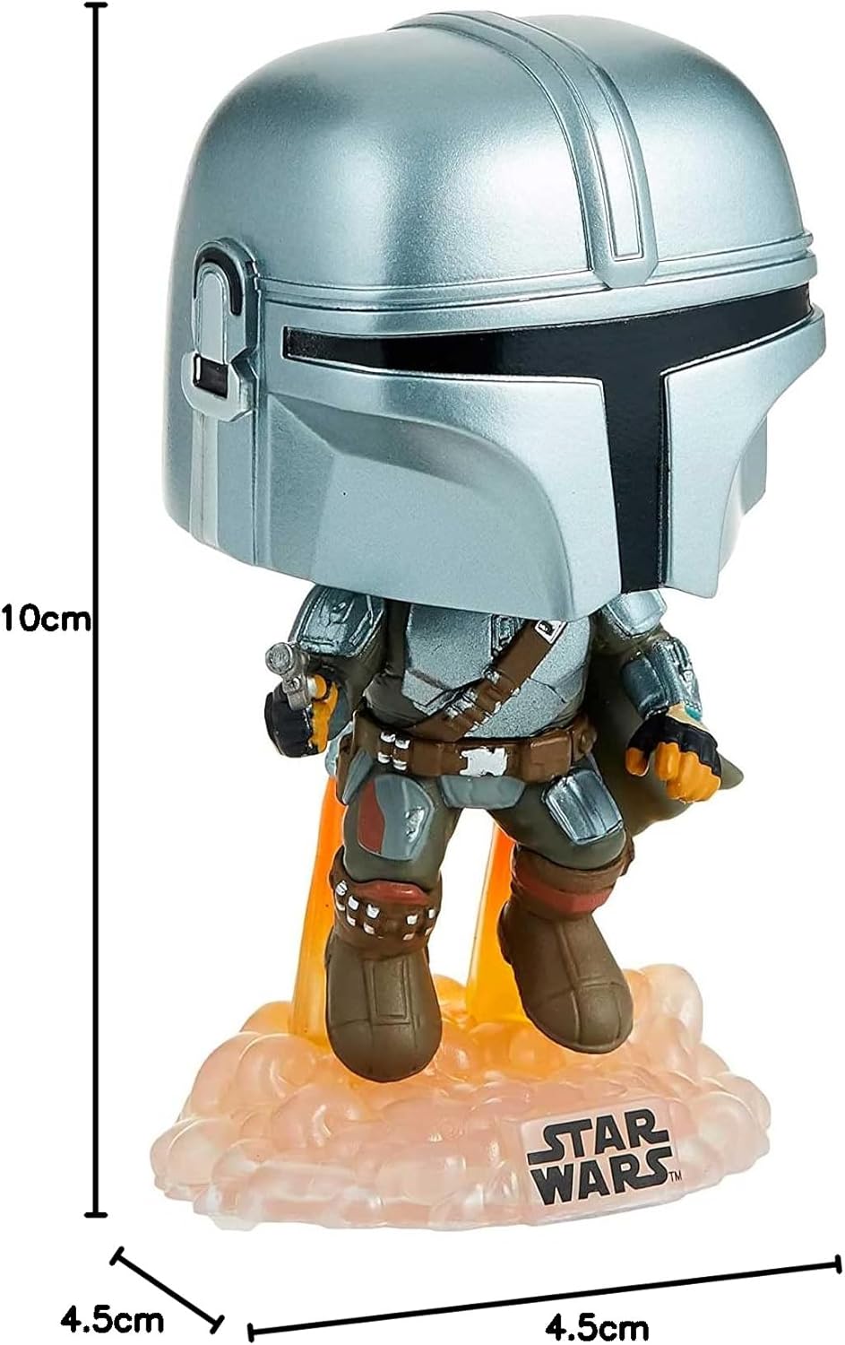 Funko Pop! Star Wars: Mandalorian-Mando Flying mit Blaster - The Mandalorian - Vinyl-Sammelfigur - G