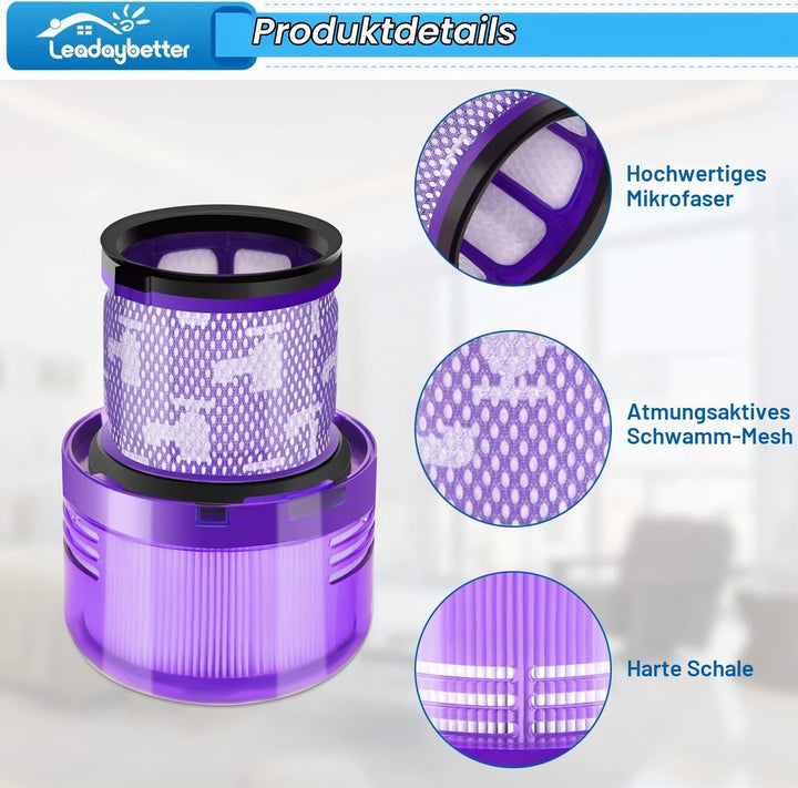 3 Stück Ersatzteile Filter für Dyson V11 V15 SV14 SV22 Absolute Animal Extra Pro Detect Torque Drive