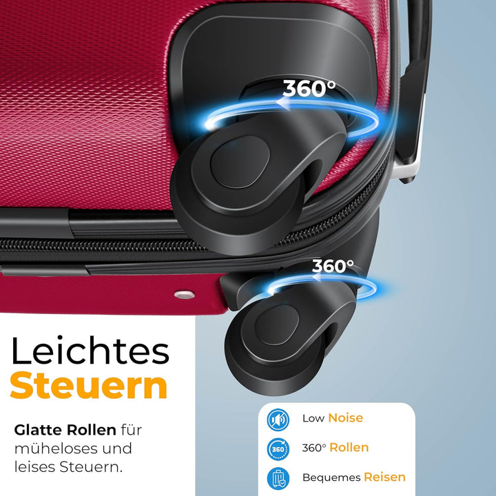 KESSER® 3tlg. Hartschalenkofferset Hard Shell Basic Hartschalenkoffer Trolley Koffer Reisekoffer Rei