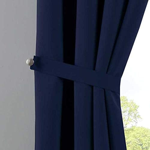 Gardinenbox Vorhänge Blickdicht »Newyork« Blau HxB 245x295 cm 2er-Pack Thermo-Gardinen Verdunkelungs