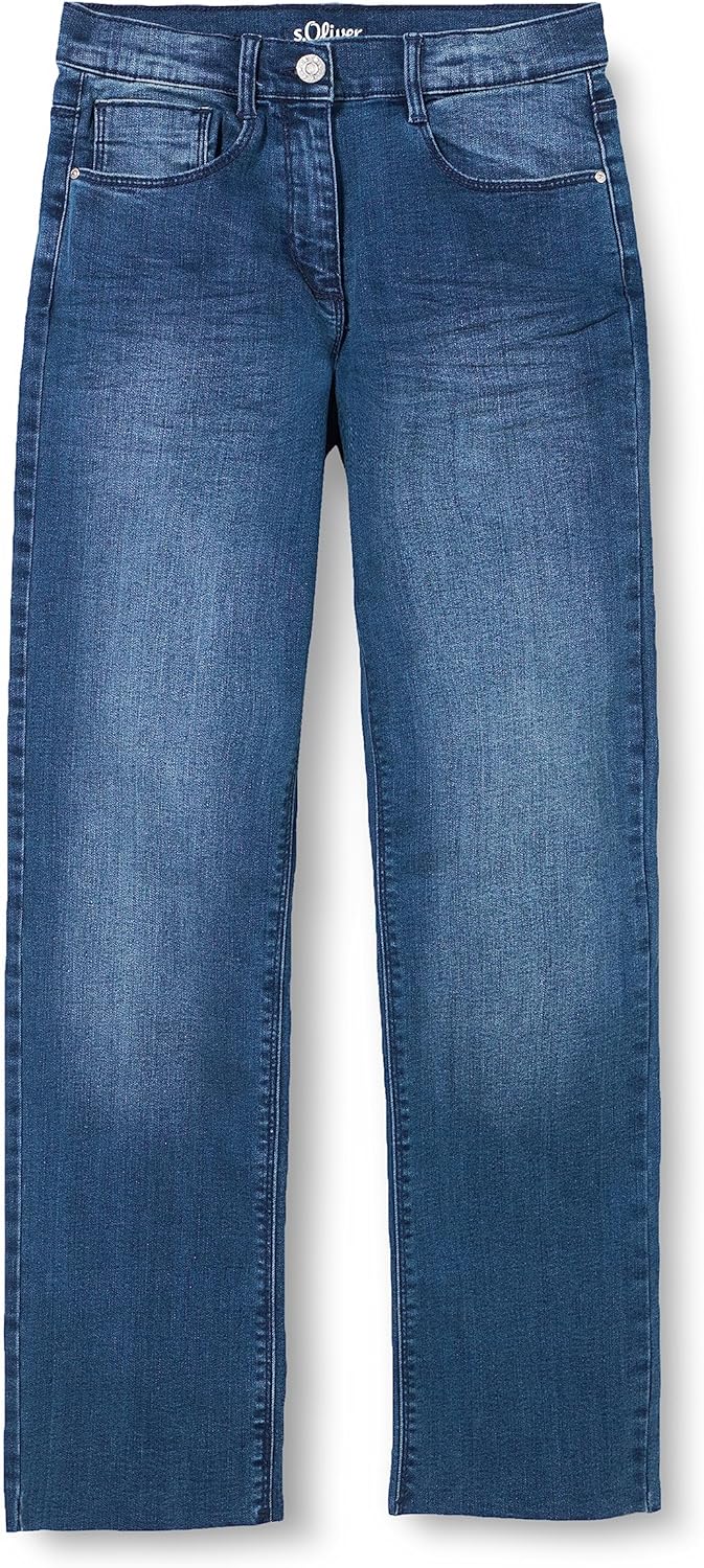 s.Oliver Mädchen Ankle Jeans, Straight Leg 146 Grosse Grössen Blau 57z2, 146 Grosse Grössen Blau 57z