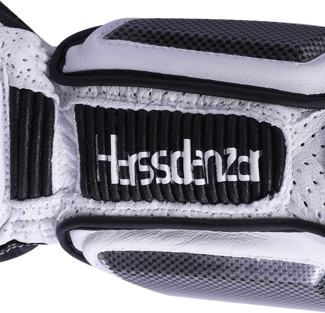 Harssidanzar Motorradhandschuhe aus Leder für Männer und Frauen,Touchscreen Powersports Carbon Fiber