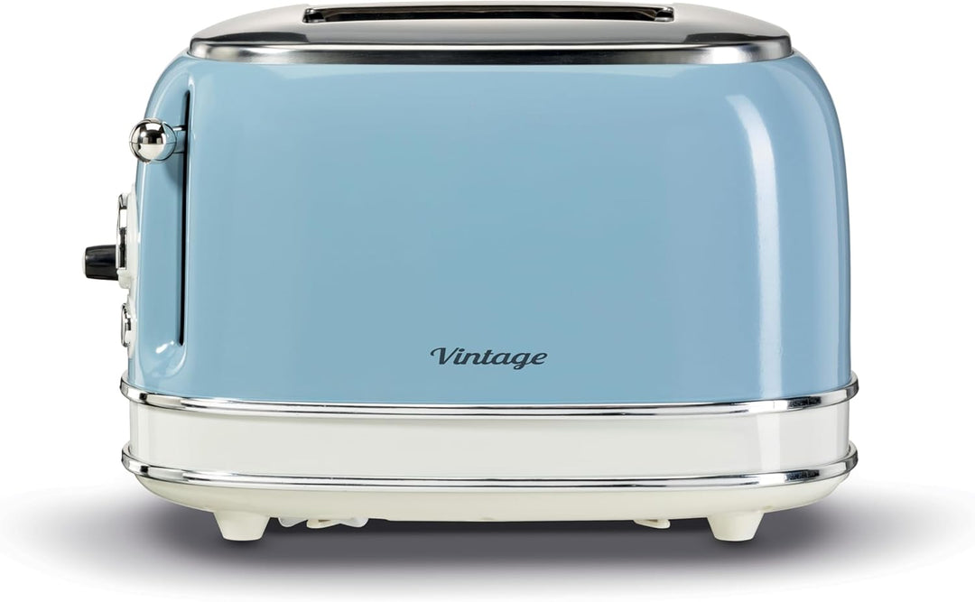 Ariete Vintage 155, 2-Scheiben-Toaster, Retro Toaster mit 6 Toaststufen, Automatischer Auswurf, Auft