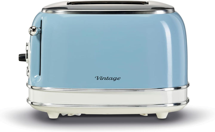 Ariete Vintage 155, 2-Scheiben-Toaster, Retro Toaster mit 6 Toaststufen, Automatischer Auswurf, Auft