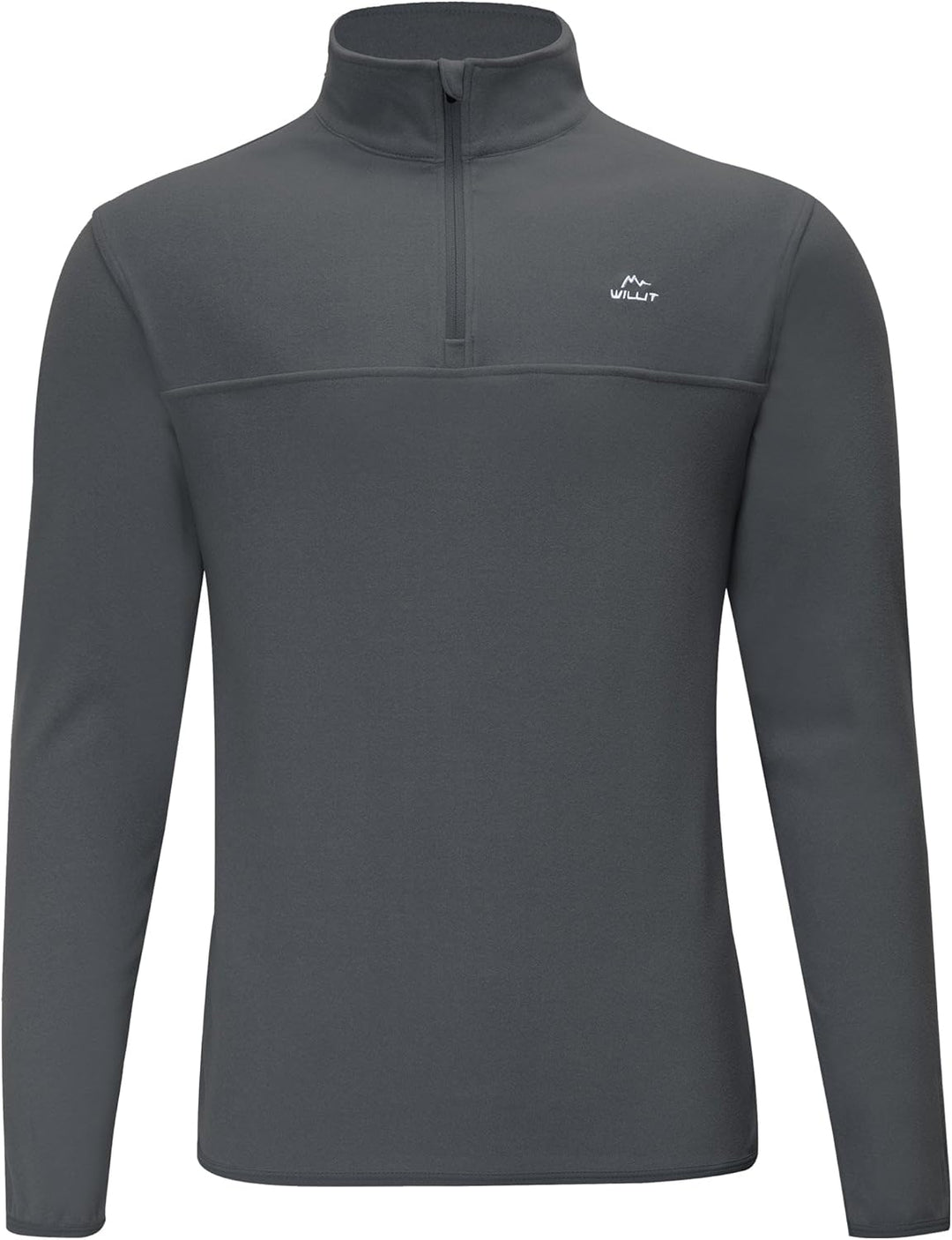 WILLIT Herren Fleece Golf Pullover Langarm Pullover Half Zip Wanderpullover Atmungsaktiv Thermo Swea