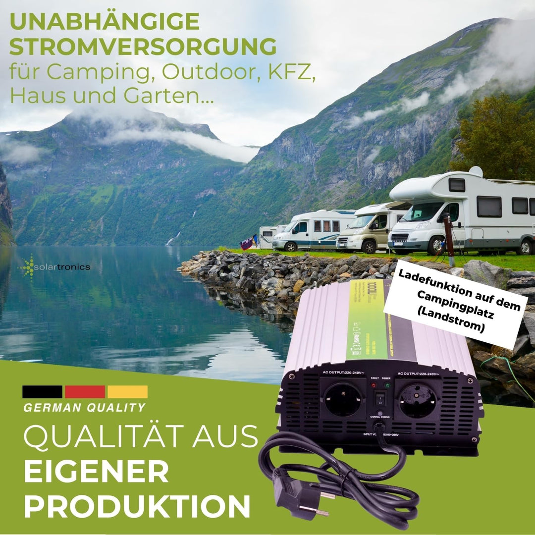 Spannungswandler Sinus USV 12V 1000/2000 Watt Inverter Wechselrichter