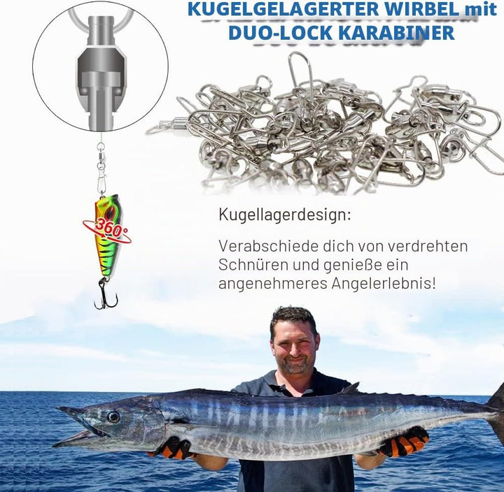 9Tong Kugellager Wirbel Angeln Snap Angeln Rolling Wirbel Salzwasser Edelstahl Angelwirbel Barrel Ku