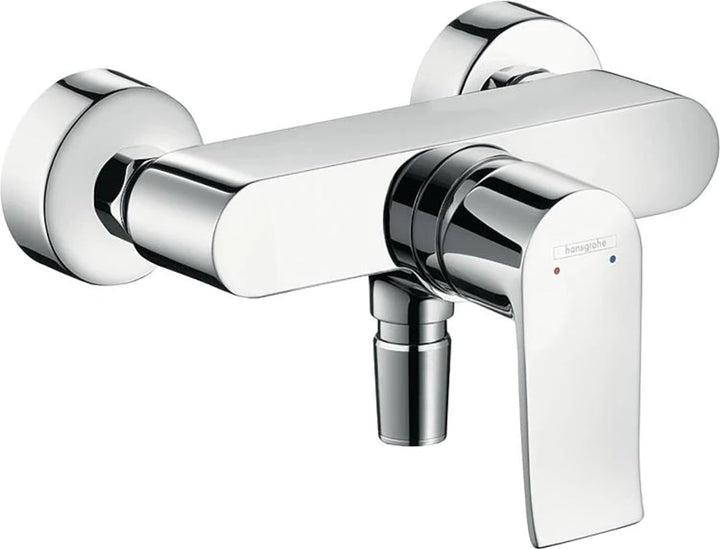 Hansgrohe Duscharmatur Metris, 31680, Aufputz Einhebel-Brausemischer mit Boltic-Verriegelung, Kerami