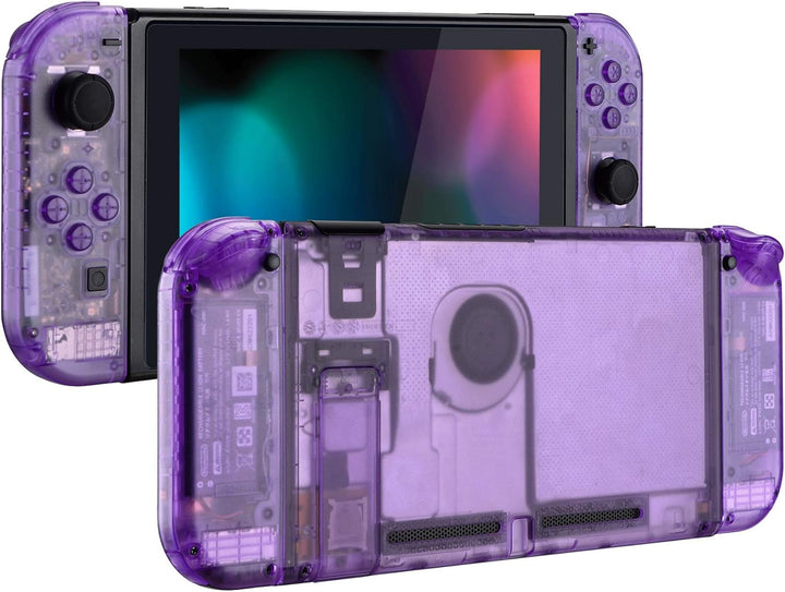 eXtremeRate Hülle Case für Nintendo Switch Joycon/Konsole, Rückgehäuse&Kickstand für Switch Console,