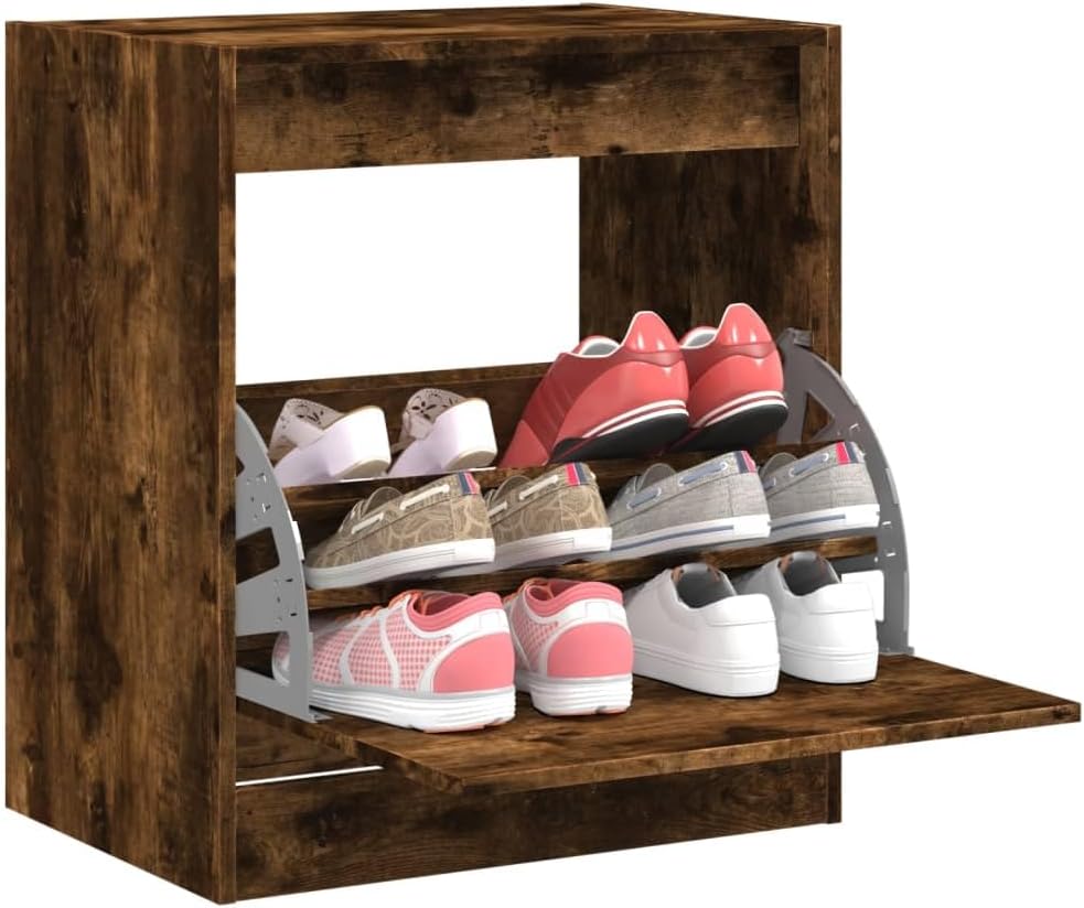 vidaXL Schuhschrank Räuchereiche 60x42x69 cm Holzwerkstoff 60 x 42 x 69 cm Räuchereiche, 60 x 42 x 6