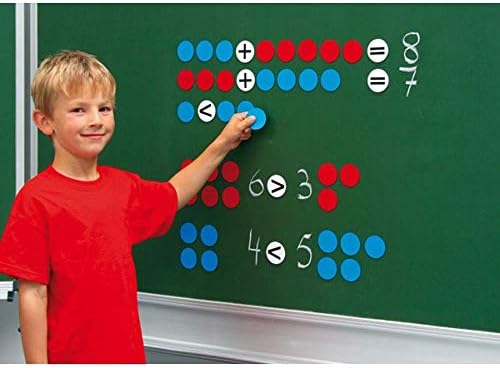 Betzold - Wendeplättchen (magnetisch)- Rechnen lernen Rechenhilfe rot blau Magnet Rechentafel