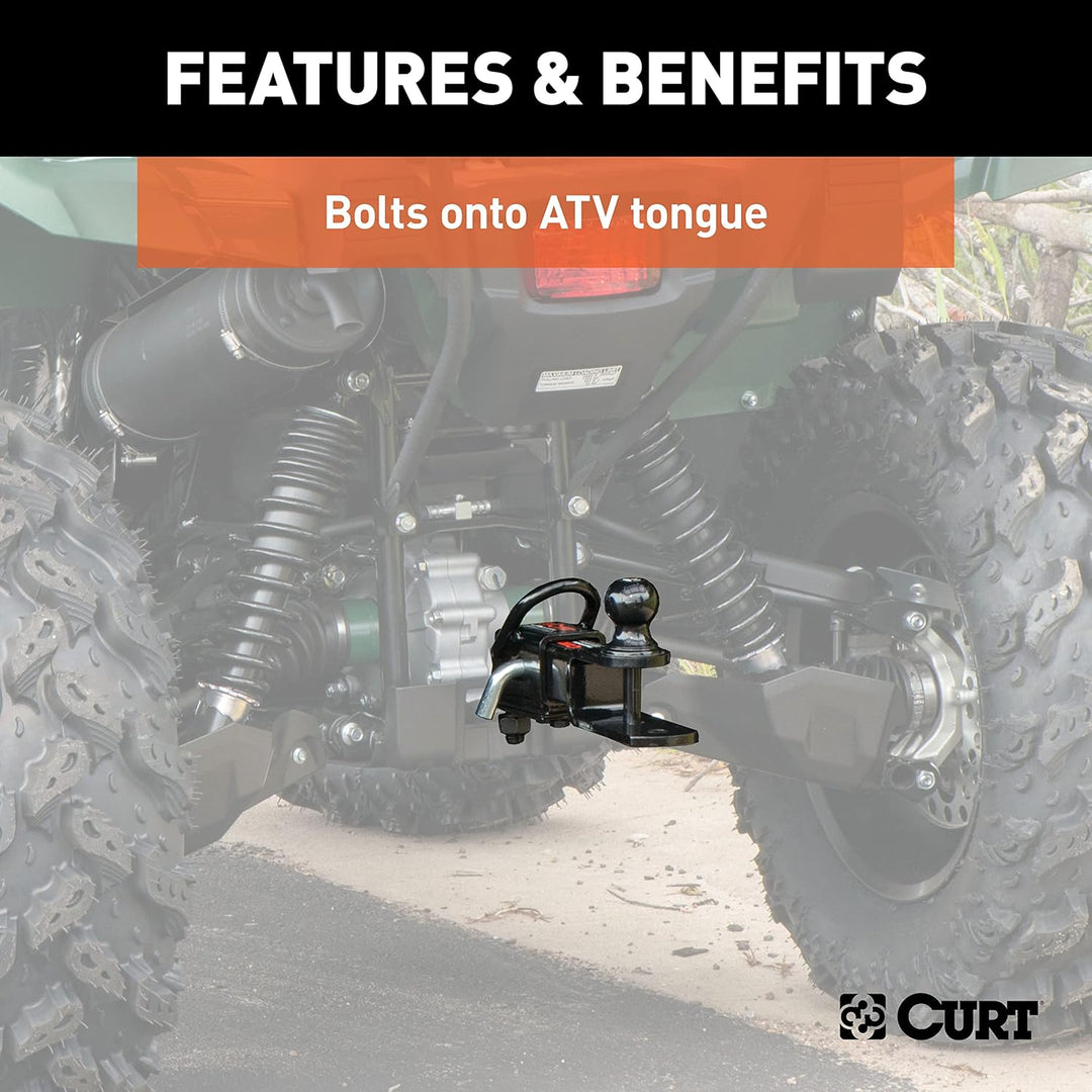 CURT 45006 Bolt-On 2 Zoll ATV, UTV Anhängerkupplung Empfänger Adapter