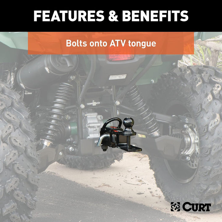CURT 45006 Bolt-On 2 Zoll ATV, UTV Anhängerkupplung Empfänger Adapter