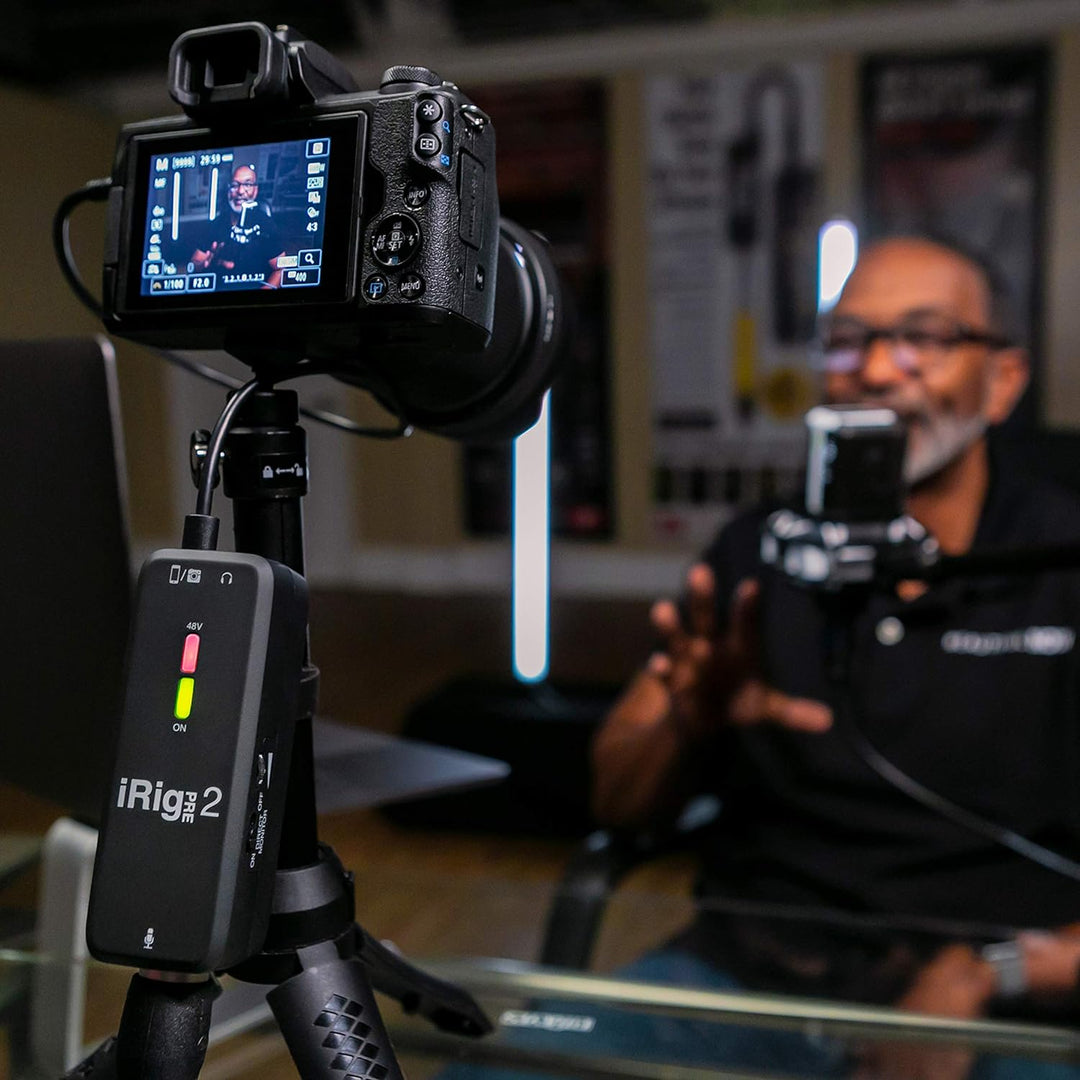 IK Multimedia iRig Pre 2 Mikrofon-Vorverstärker für Smartphones, Tablets und Videokameras, IP-IRIG-