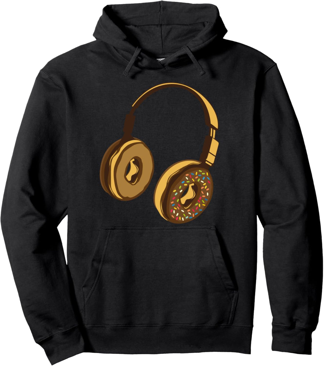 Headphone Donut Music Lover Pullover Hoodie