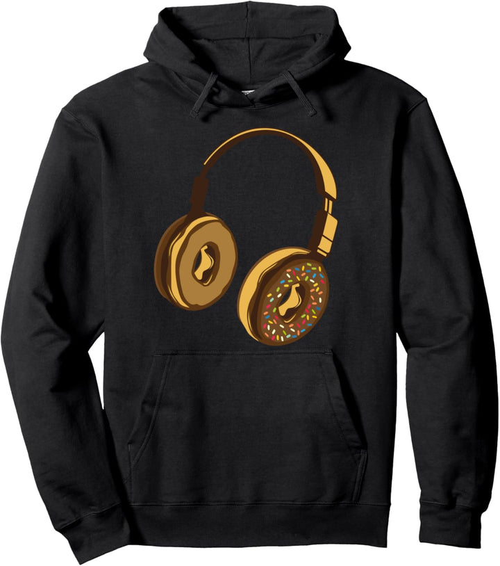 Headphone Donut Music Lover Pullover Hoodie