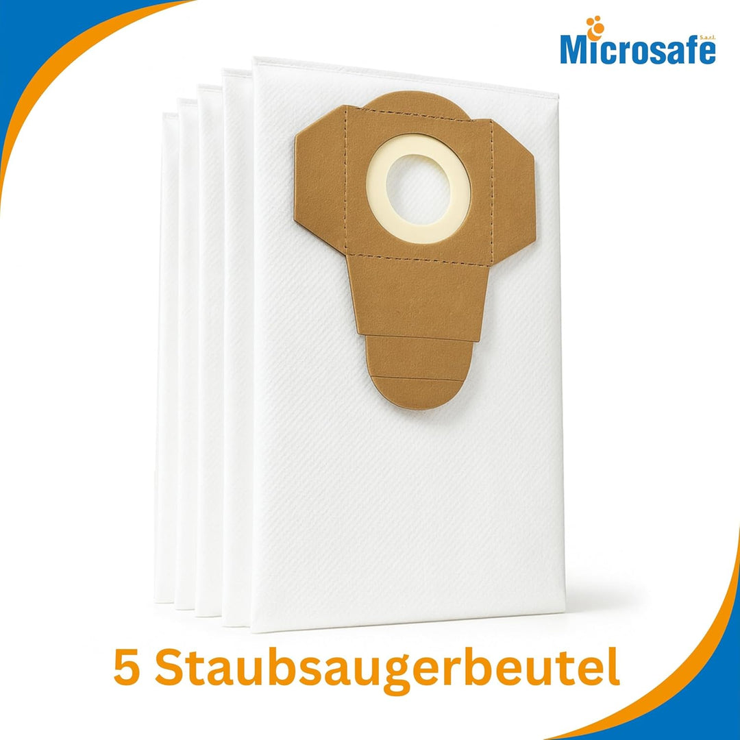 5 Microflies Schmutzfangsäcke für Einhell TH-VC 1930 SA TE-VC 2230 SA u.v.m. von Microsafe® 5 Schmut