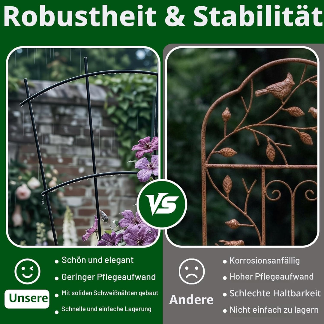 Thealyn 4er Pack 60cm / 23 Zoll Indoor-Pflanzen-Trellis für kletternde Topfpflanzen, Outdoor Metall