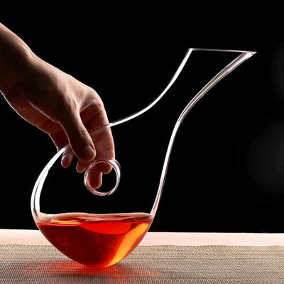 TOPBATHY Glasflasche Wein Dekanter Carafe Wein Dekanter Flasche mit Loch Getränke Dispenser Rotwein